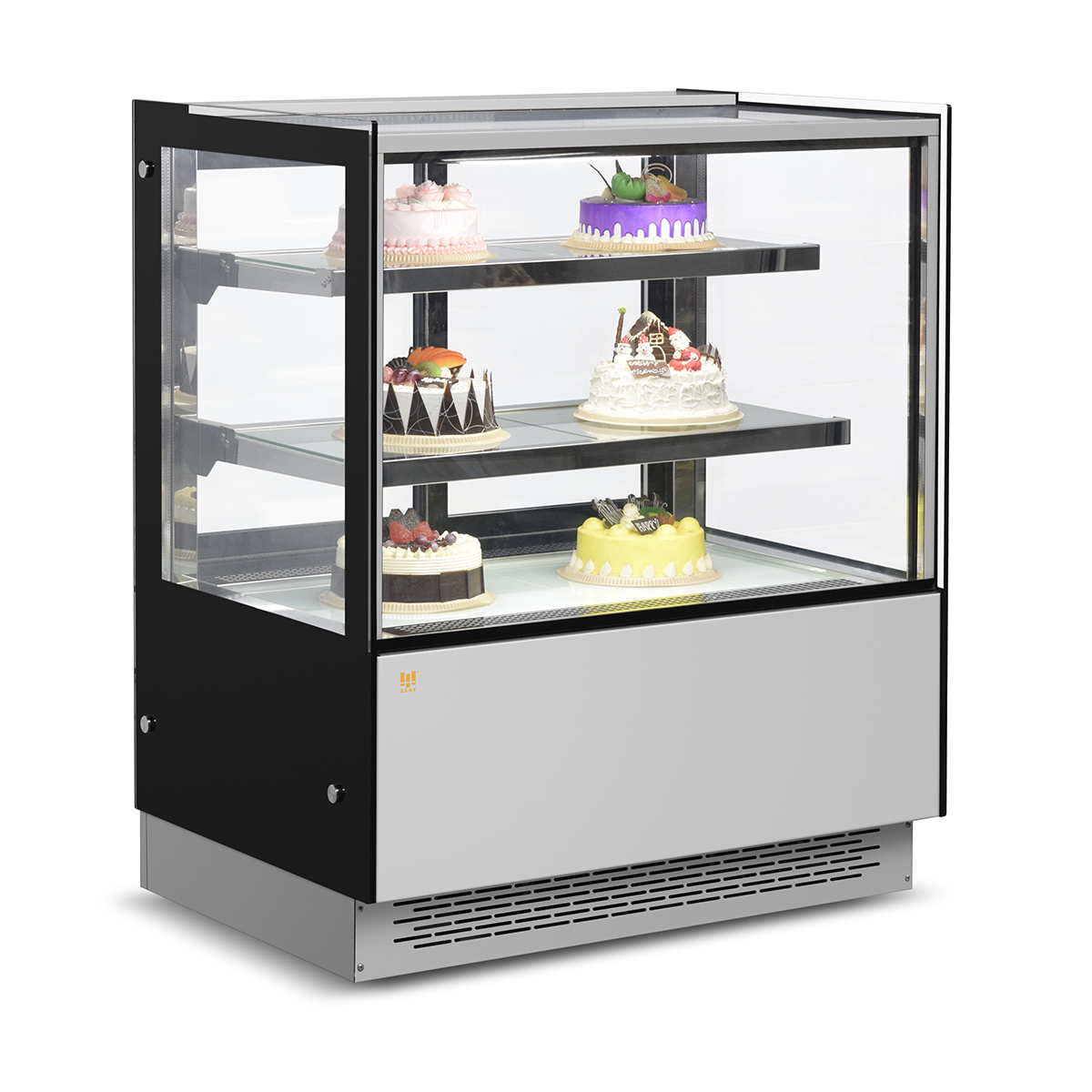 Right angle cake cabinet